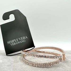 Simply Vera Vera Wang Rose Gold Rhinestone Bangle Bracelet